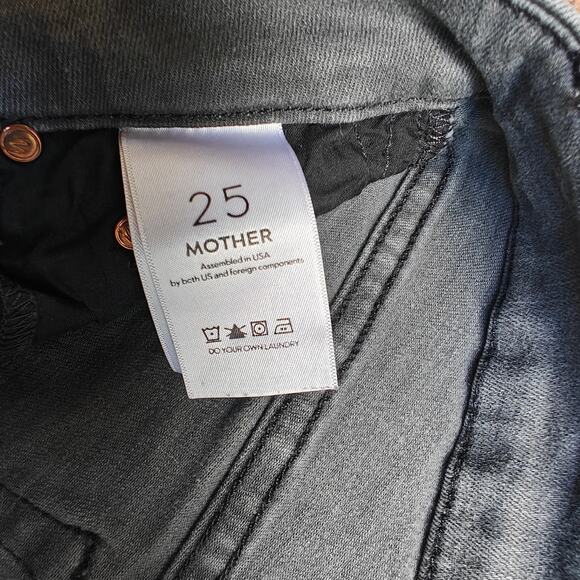 Mother The Looker Skinny Jeans 25 Gray Distressed Last Chance Saloon - Picture 3 of 7